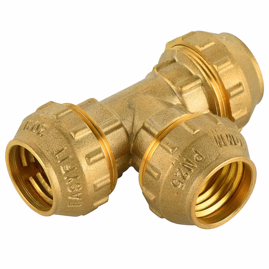 Customized Pipe Brass Forged PE Compression Fitting PPR Compression Fitting