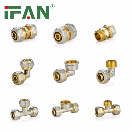 Ifan Customization Pex Brass Compression Fittings 20-32mm Pex Pipe Fittings