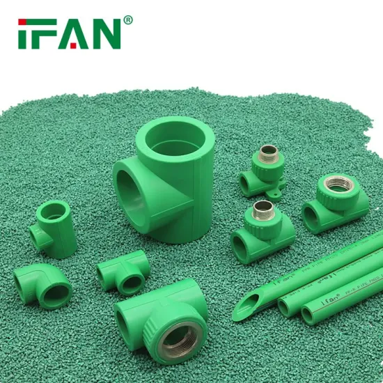 Ifan PPR プラスチック付属品 20-110mm ティーエルボ水道管付属品緑色